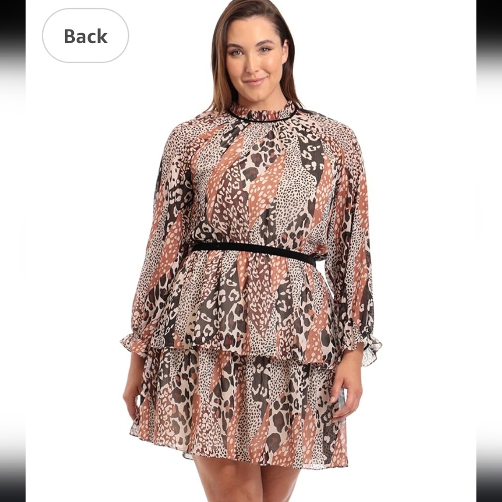 Donna Morgan Dress Teired skirt w/ ruffle detail